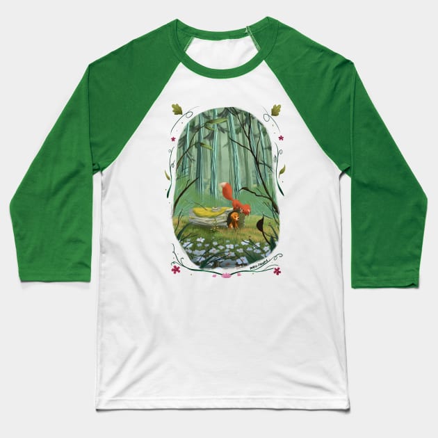 The fox and the hound Baseball T-Shirt by davidpavon